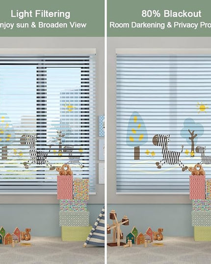 zshine Automatic Shangri La Light Filtering Roller Shades Free Dimming Rechargeable Matter Motor Compatible with Homekit Siri for Living Room (Customize Photo)