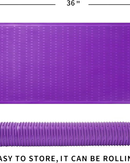 Silicone Dish Drying Mat for Multiple Usage,Easy clean,Eco-friendly,Heat-resistant Silicone Mat for Kitchen Counter or Sink,Refrigerator or Drawer Liner Purple 5XL 36inches x 18inches