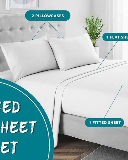 Polka Dot Sheets King Size Sheet Set - Polka Dot Decorations, Geometric Bed Sheets & Bedroom Decor, Soft Breathable Microfiber Deep Pocket Patterned Bedding Sheets & Pillowcases