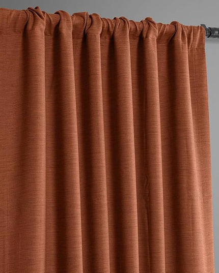 HPD Half Price Drapes Bellino Room Darkening Curtains 63 Inches Long Curtains for Bedroom & Living Room (1 Panel), 50W x 63L, Persimmon