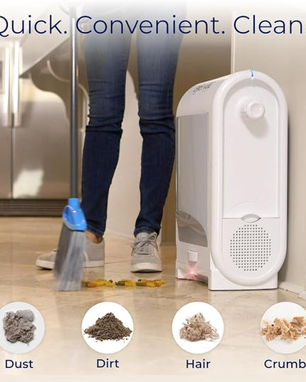 EyeVac Pro Touchless Vacuum Automatic Dustpan - Ultra Fast & Powerful - Great for Sweeping Salon Pet Hair Food Dirt Kitchen, Corded Canister Vacuum, Bagless, Automatic Sensors, 1400 Watt (White)