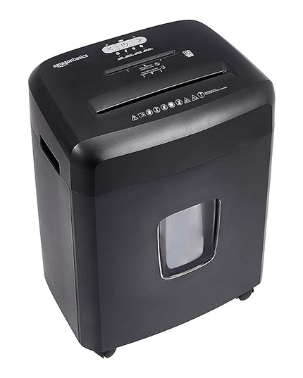 Amazon Basics 18 Sheet Cross Cut Paper, CD, and Credit Card Shredder, Black