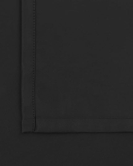 BGment Blackout Curtains 48 Inch Length for Cafe - 34 x 48 inch Curtains Rod Pocket and Back Tab Thermal Insulated Room Darkening Curtains for Kitchen/Bedroom, 2 Window Panels, Black