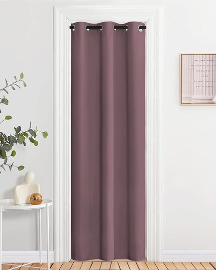 NICETOWN Room Darkening Curtains 84 inches Length for Living Room - Solid Thermal Insulated Grommet Light Blocking Vertical Drapes Window Treatments for Bedroom (Dry Rose, W37 x L84, 2 Panels)