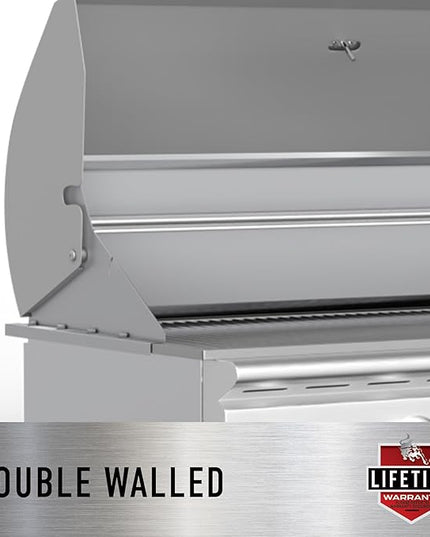 Bull Outdoor Products Premium Components for Outdoor Kitchen BBQ Island Vertical Stainless Steel Access Door with Reveal