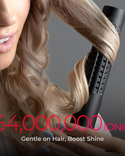 TYMO Airflow 2.0 Curling Iron Flat Iron - Hair Straightener and Curler 2 in 1, 1.25 Inch Curling Wand for Long Short Hair, Dual Voltage for Travel, 54 Million Ionic, Anti-Tangle, 5 Temps, Black