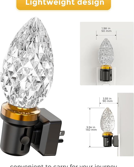 L LOHAS LED Night Light, LED Night Lights Plug into Wall, Dimmable Night Light with Auto Light Sensor, 3000K Warm White 0-100LM, Adjustable Brightness Nightlight, Bathroom Hallway Bedroom