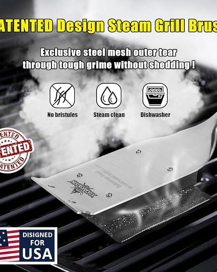 BBQ Replaceable Scraper Cleaning Head, Durable for Cast Iron or Stainless-Steel Grates, Barbecue Cleaner (Only Replaceable Cleaning Head No Grill Brush)
