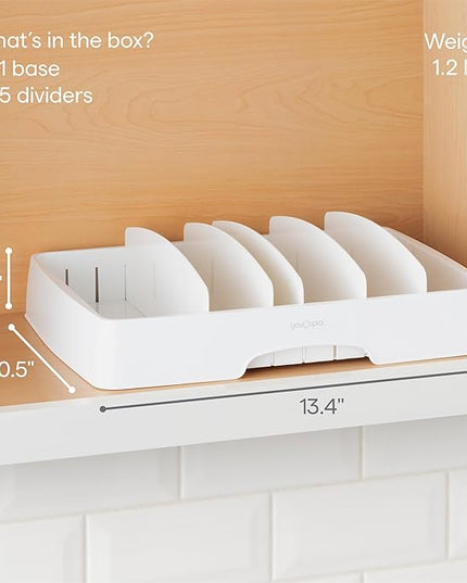 YouCopia StoraLid Adjustable Food Container Lid Organizer for Kitchen Cabinet Storage, Large Classic Edition