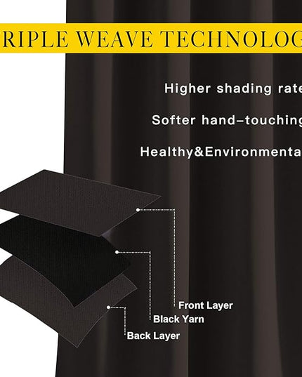 NICETOWN Blackout Curtains Panels for Window - Home Fashion Machine Washable Ring Top Thermal Insulated Solid Blackout Draperies for Kid's Room (2 Panels, 52 inches W x 95 inches, Toffee Brown)
