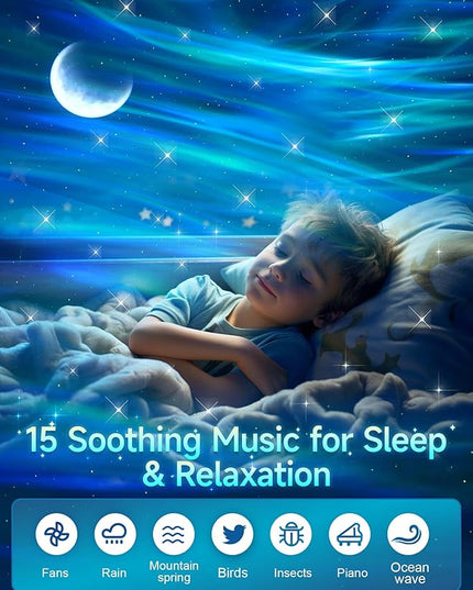 Christmas Gifts for Teens Boy Galaxy Projector for Bedroom, 21Colors Northern Lights,15White Noise&Bluetooth Star Projector Galaxy Lights, Remote Ambient Lighting,Aurora Christmas Decor Room Gifts