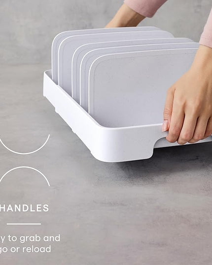 YouCopia StoraLid Expandable Food Container Lid Organizer with Tall Dividers, 40 Lid, Premium Edition