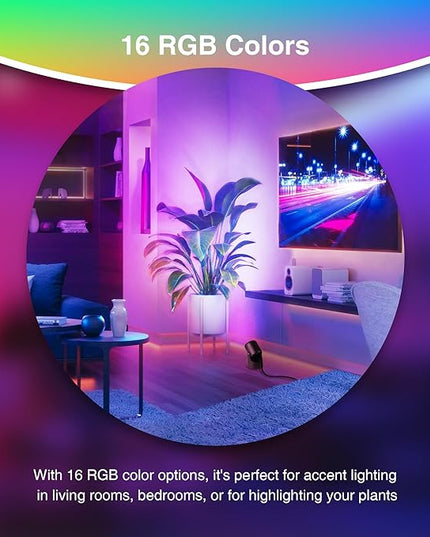 RGBW Christmas Spot Lights Indoor 6W Up Lights Indoor with Remote Control 16 Color Changing Uplighting Indoor 120V LED Spotlight Indoor Dimmable Uplights Indoor for Parties Plant Decor, 2 Pack