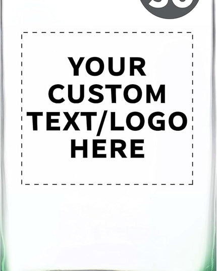 Custom Beer Can Glasses Set of 50, 16 oz. Pint Sized, Promotional Text, Logo, Soda Can Shape, Glassware, Green