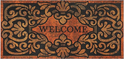 Large 47"x22" Heavy Duty Welcome Mat Outdoor with Non-Slip Rubber Backing - Durable Outdoor Door Mat for Front Door Entrance, Garage, Patio & High Traffic Areas（Welcome - Style2）