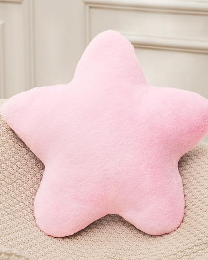 Small Star Throw Pillows for Bed, Decorative Throw Pillows for Couch Livingroom,15" Pink Pillows Aesthetic Cute Floor Pillow with Soft Plush for Sofa Bedroom Kids Xmas Gift (Pink)