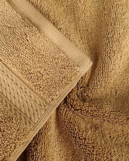 Superior Egyptian Cotton Pile Hand Towel Set of 4, Ultra Soft Luxury Towels, Thick Plush Essentials, Absorbent Heavyweight, Guest Bath, Hotel, Spa, Home Bathroom, Shower Basics, Toast