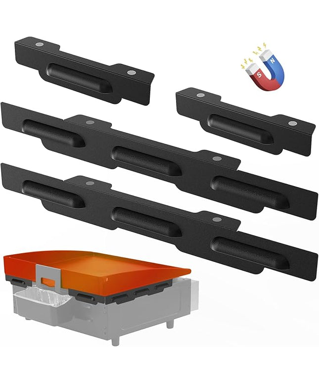 Wind Guards for Blackstone 17“ Griddle Accessories Fit for Blackstone Griddle Grill, MeWeBlue 5019 Magnetic Stainless Steel Wind Screens Protect Flame Hold Heat, Compatible with Hood, Black