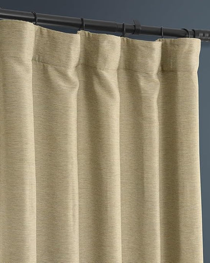 HPD Half Price Drapes Bellino Room Darkening Curtains 63 Inches Long Curtains for Bedroom & Living Room (1 Panel), 50W x 63L, Candlelight