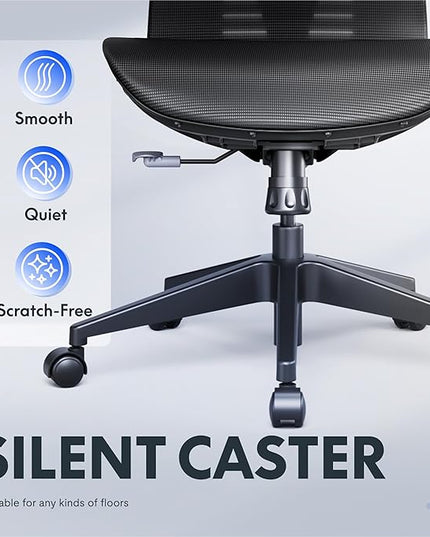 FLEXISPOT OC3 Pro Ergonomic Office Chair High Back Computer Chair with Flip-up Armrest/8-Level Lumbar Support, Breathable Mesh Seat Cushion Backrest, Chairs for Home Office Gaming Working, Black