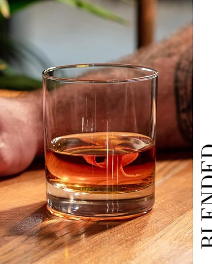 Krosno Whisky Sour Tumbler Glasses Old Fashioned Bourbon Cognac Brandy | Set of 6 | 10.1 oz | Blended Collection | Perfect for cocktails, drinks, water, juice, scotch, irish liquor, whisky