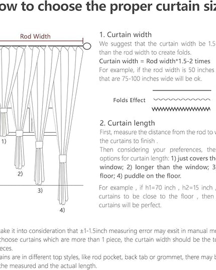 Joydeco Linen Curtains 90 Inch Length 2 Panel Sets,Light Filtering Curtains for Bedroom 70 Inch Wide Living Room Drapes with Back Tabs & Rod Pockets (W70 x L90 Inch, Beige)