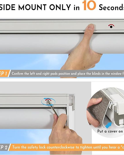 Persilux Smart Motorized Blinds with Remote, No Drill Automatic Roller Shades for Indoor Windows, Blackout Linen Fabric, Electric Blinds for Windows, Linen Brown C156BO-4, Custom Size