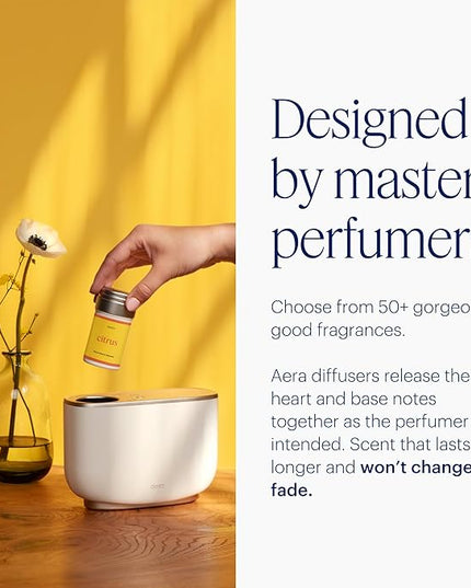 Aera Home Essential Oil Fragrance Diffuser – Waterless Electric Aromatherapy Smart Plug-in, Wi-Fi & App/Alexa Controlled, Hypoallergenic – for Rooms 500-1000 sq ft (Capsules Sold Separately)