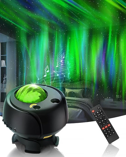 Largest Coverage Area Northern Lights,Galaxy Projector 15 Combinations,60 Light Effects Star Projector for Bedroom,Remote Night Light with Bluetooth Speaker,Timer