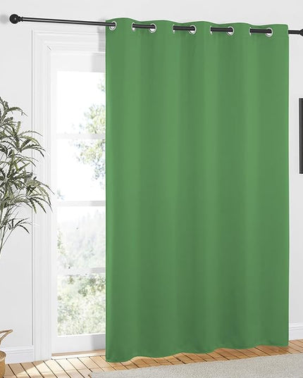 NICETOWN Froest Green Blackout Curtains 84 inch Length, Grommet Top Room Darkening Drapes for Bedroom Living Room, Light Blocking Window Covering for Privacy (W66 x L84 Inch, 1 Panel)