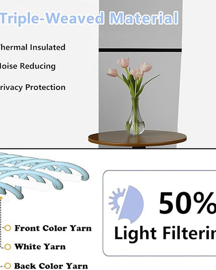Simplebrand Pure White Window Valance for Kitchen 14 Inches Long 2 Panels Set, Light Filtering Valance Curtains for Living Room, Grommet Short Privacy Kitchen Curtains for Bedroom Kids Room, 40Wx14L
