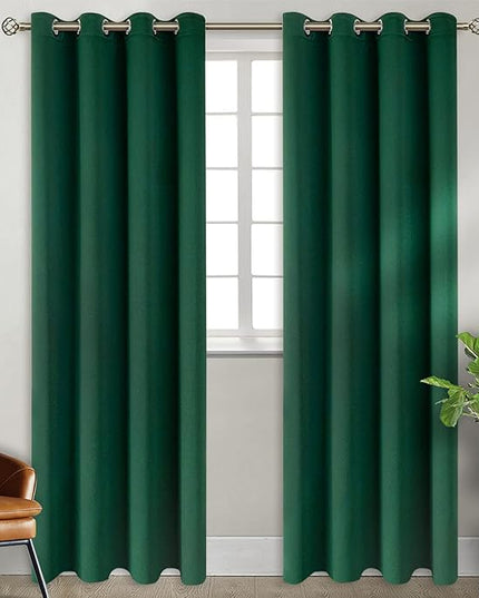 BGment Green Blackout Curtains 96 Inches Long, Grommet Thermal Insulated Room Darkening Curtains for Bedroom, Set of 2 Panels, Each 55 x 96 Inch