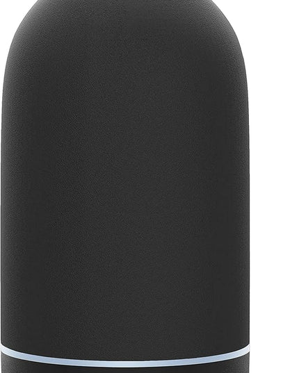 Essential Oil Diffuser,Handcrafted Ceramic Diffuser for Home,Ultrasonic Cool Mist Air Diffuser, 9 Colors Night Light with Timer (Black)