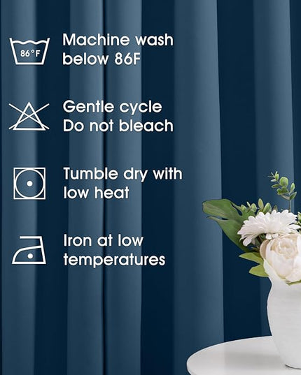 HOMEIDEAS Dark Teal Blackout Curtains for Bedroom 52 X 84 Inch Length 2 Panels Set Room Darkening Bedroom Curtains, Soundproof Thermal Grommet Window Curtains for Living Room