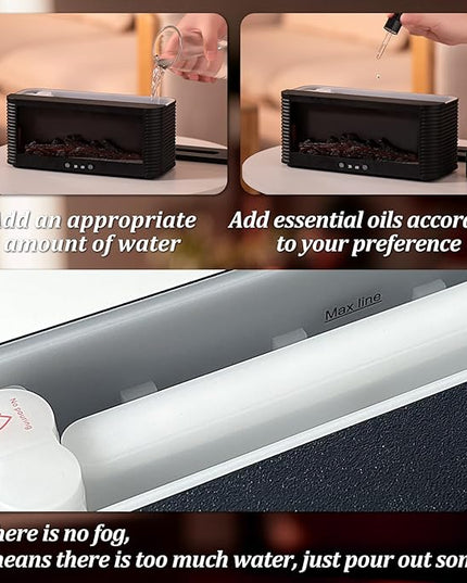 Essential Oil Diffuser for Home, Bedroom Humidifiers, Air Scent Aroma Aromatherapy Ultrasonic Humidifier Machine Timer Small Mini difusor de Aromas para casa Living Room Office Decor Gifts Fireplace