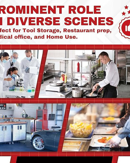 DuraSteel 30x30 NSF Stainless Steel Cart Work Table - Heavy Duty Rolling Food Prep Table Countertop Island - Metal Utility Cart on Wheels Caster, Grill Stand Storage Outdoor Kitchen Tables Bar Top