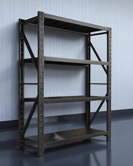 torage Shelves,Garage Shelving Heavy Duty Metal Adjustable Garage Shelves, Shelving Units Industrial Shelving for Warehouse(Black, W47.2*D19.7*H79)