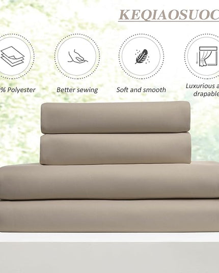 KEQIAOSUOCAI Pinch Pleated Window Curtain Panels 92 Inches Long Light Blocking Solid Custom Made Pleated Curtains Hooks Track Privacy Memory Shape Drape for Living Room,Khaki,40x92, Set of 2