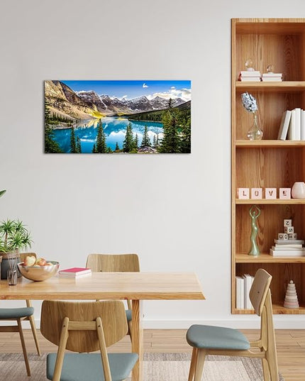 KREATIVE ARTS Canvas Prints Wall Art Canada Moraine Lake And Rocky Mountain Landscape Pictures Modern Canvas Painting Giclee Artwork For Home Decoration 20x40