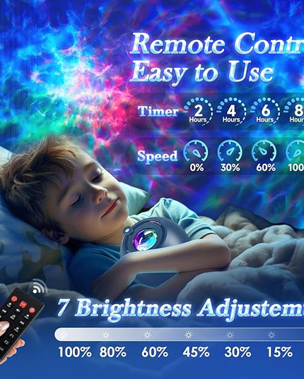 PIKOY INS Northern Lights Projector Star Projector Brown