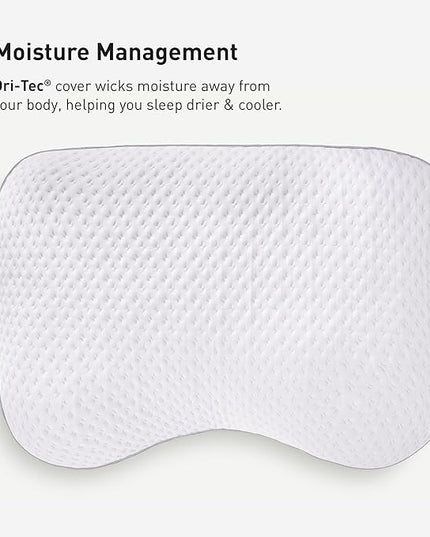 Bedgear Balance 3.X Cuddle Curve Performance Pillow – Extra Large Moisture Wicking Pillow for Sleeping, Lounging, Watching TV – Washable and Removable Cover – Pillowcase Included