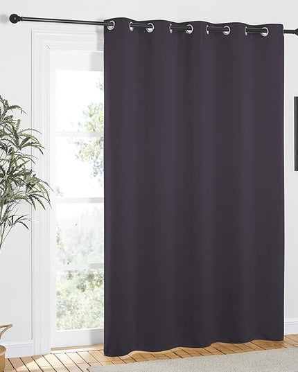 NICETOWN Greyish Purple Blackout Curtains 84 inch Length, Grommet Top Room Darkening Drapes for Bedroom Living Room, Light Blocking Window Covering for Privacy (W66 x L84 Inch, 1 Panel)