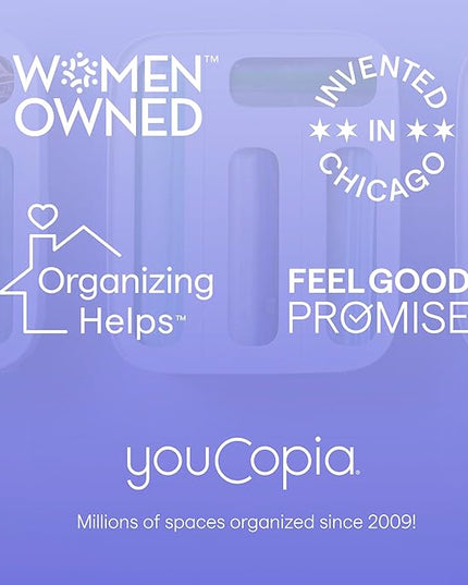 YouCopia DrawerFit® Sliding Drawer Bin, Expandable and Adjustable Kitchen Storage Organizer, Speckled White