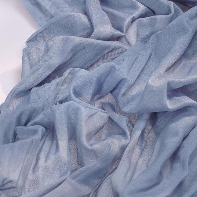 Socomi 6pcs Dusty Blue Christmas Cheesecloth Table Runner Boho Rustic Gauze 120 inch 10FT Cheese Cloth Runner for Wedding Party Baby Shower Birthday Home Decor Holiday Decorations