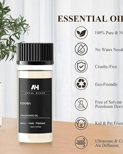 Hotel Scents Diffuser Tooba Oil 50ml - Inspired by La Vie Est Belle Perfume - Berry, Patchouli & Violet - Home Luxury Scent Oil for Waterless & Ultrasonic Diffuser - Premium Fragrance Oil