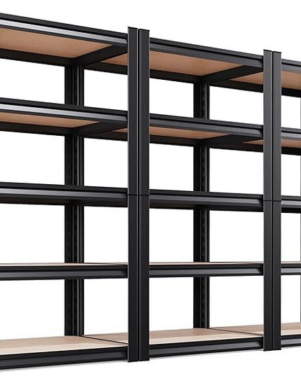 Set of 3 71"H Garage Shelving-5 Tier Garage Storage Shelves,Adjustable Heavy Duty Metal Shelving Unit and Storage Large Rack,Utility Steel Shelf For Warehouse Industrial Pantry Basement 71"x32"x14"