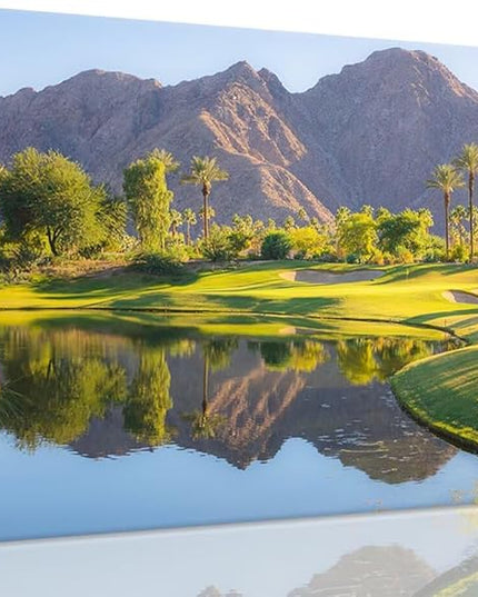 Indian Wells Golf Course Wall Art for Office USA California Golf Course Picture Poster Print on Canvas for Living Room Bedroom Bathroom Home Decorations Framed Ready to Hang(28''H x 44''W)