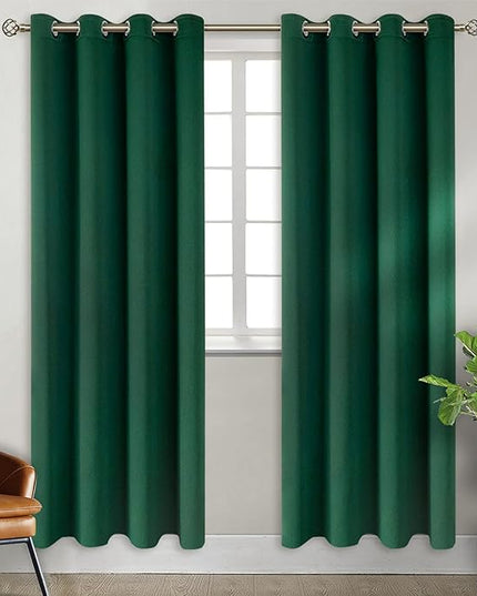 BGment Green Blackout Curtains 84 Inch Length 2 Panels Set, Grommet Thermal Insulated Room Darkening Curtains for Bedroom, Each 46 x 84 Inch