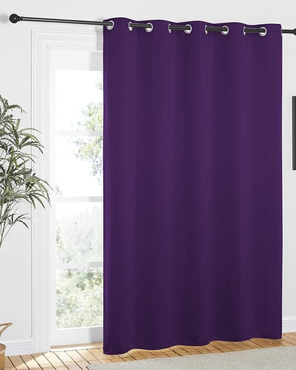 NICETOWN Royal Purple Blackout Curtains 84 inch Length, Grommet Top Room Darkening Drapes for Bedroom Living Room, Light Blocking Window Covering for Privacy (W66 x L84 Inch, 1 Panel)