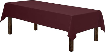 Gee Di Moda Rectangle Tablecloth - 60 x 102 Inch Burgundy Table Cloth for 6 Foot Rectangle Tables - Heavy Duty Washable Fabric - for Holiday Party, Dinner, Weddings, Baby Shower & Events
